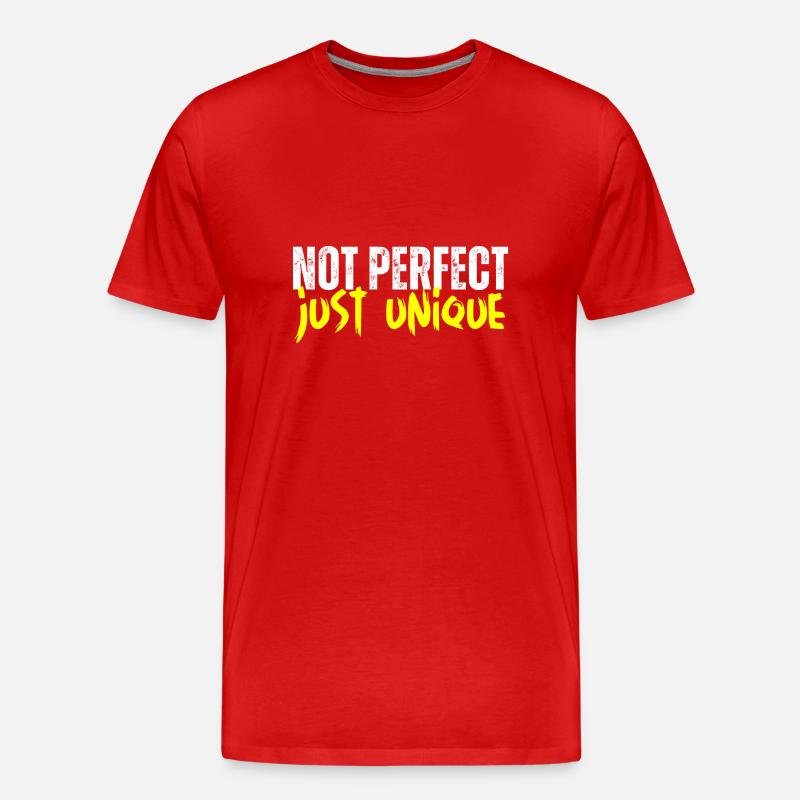 Not perfect - just unique - Männer Premium Bio T-Shirt - Rot