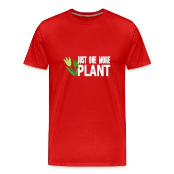 Juste une plante de plus Obsession de jardinage amusante - T-shirt bio Premium Homme - rouge - Devant - Damien (186cm)