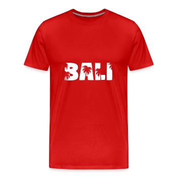 Bali Palmen - Männer Premium Bio T-Shirt - Rot - Vorne - Damien (186cm)