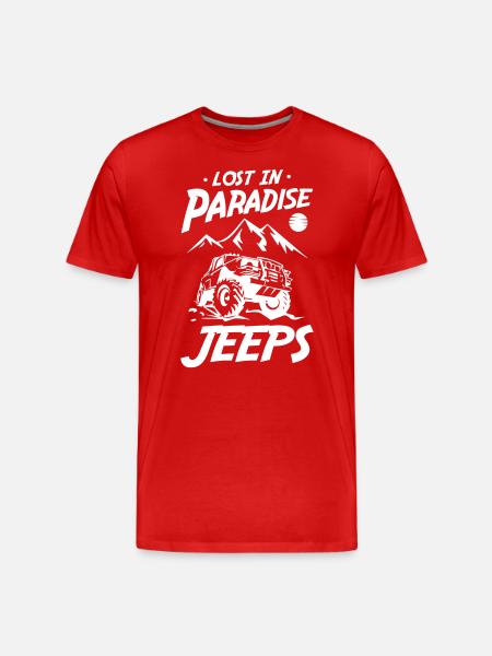 Lost In Paradise Jeeps - Men's Premium Organic T-Shirt - red