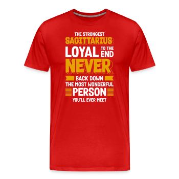 Schütze Astrologie Tierkreis Konstellation - Männer Premium Bio T-Shirt - Rot - Vorne - Damien (186cm)