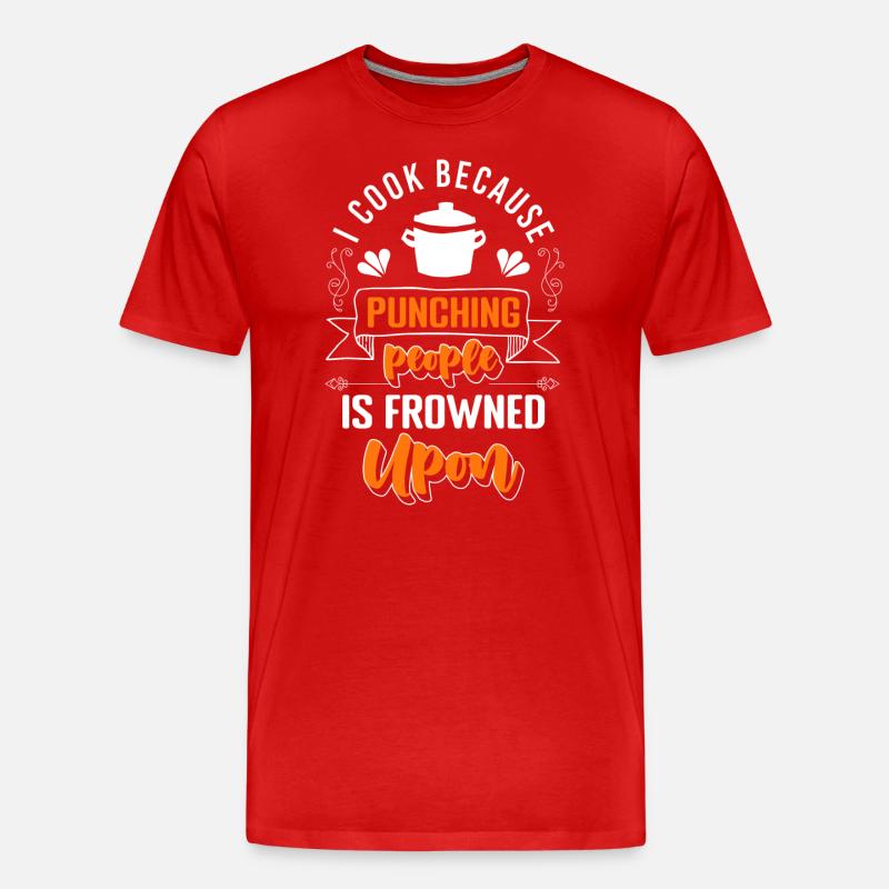 Küchenchef Restaurant Beruf Chefkoch - Männer Premium Bio T-Shirt - Rot