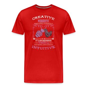 Tierkreiszeichen Geburtstag Mond - Männer Premium Bio T-Shirt - Rot - Vorne - Damien (186cm)