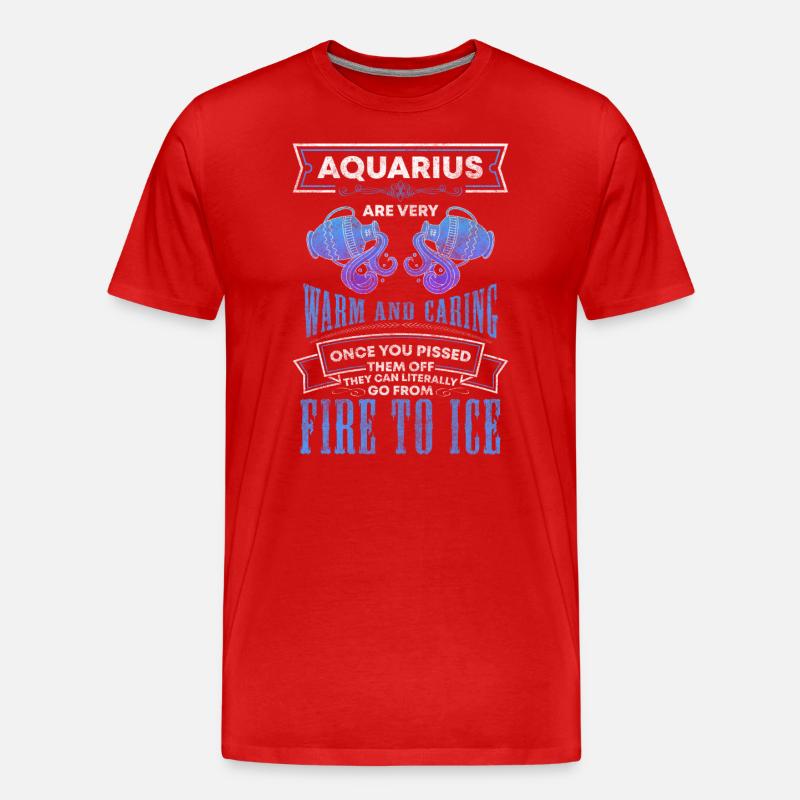 Wassermann Januar Geburtsmonat - Männer Premium Bio T-Shirt - Rot