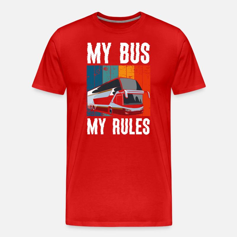 Bus occupation Work Drivers - Men's Premium Organic T-Shirt - red