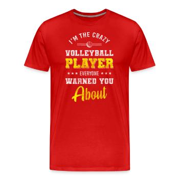 Sport Ball Trainer - Men's Premium Organic T-Shirt - red - Front - Damien (186cm)