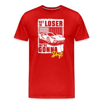 Motorsport Donut Quer Schrauber - Männer Premium Bio T-Shirt - Rot - Vorne - Damien (186cm)