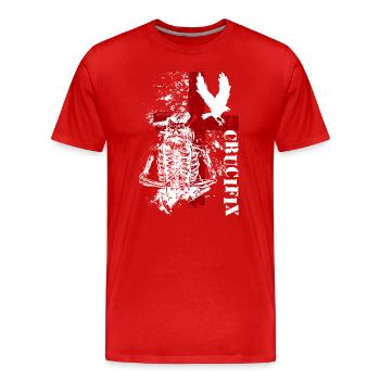 Style Crâne Cool Polkatrash - T-shirt bio Premium Homme - rouge - Devant - Damien (186cm)