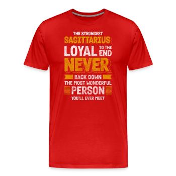 Zodiaque étoile - T-shirt bio Premium Homme - rouge - Devant - Damien (186cm)