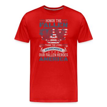 Pouvoir patriotique des États-Unis Stars and Stripes - T-shirt bio Premium Homme - rouge - Devant - Damien (186cm)