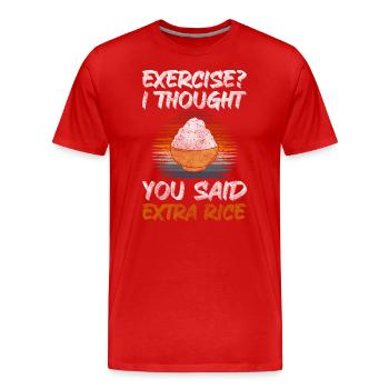 Buffet Delicious Sélection à volonté - T-shirt bio Premium Homme - rouge - Devant - Damien (186cm)