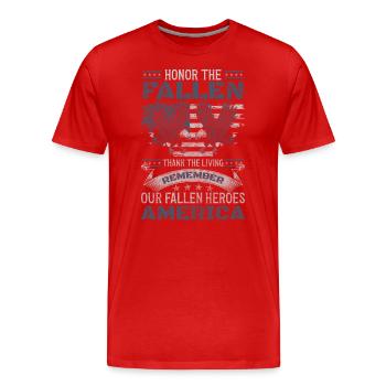 Fierté des États-Unis Stars and Stripes Puissance mondiale - T-shirt bio Premium Homme - rouge - Devant - Damien (186cm)