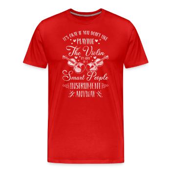 Musicians, Music Lessons - Men's Premium Organic T-Shirt - red - Front - Damien (186cm)