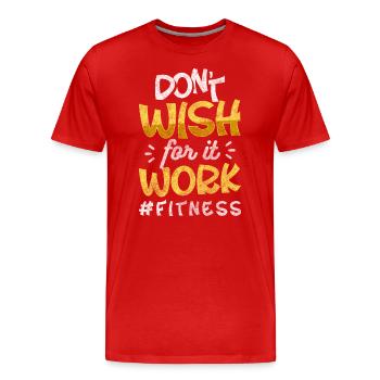 Crosstrainer Sport Workout - Männer Premium Bio T-Shirt - Rot - Vorne - Damien (186cm)