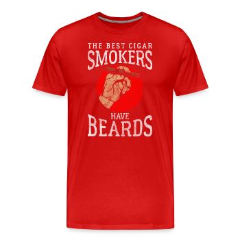 Raucher Zigarre Männerabend Kuba Genuss - Männer Premium Bio T-Shirt - Rot - Vorne - Damien (186cm)