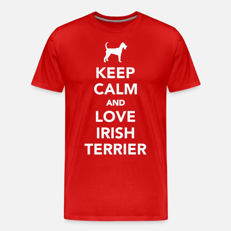 Irish Terrier - Männer Premium Bio T-Shirt - Rot