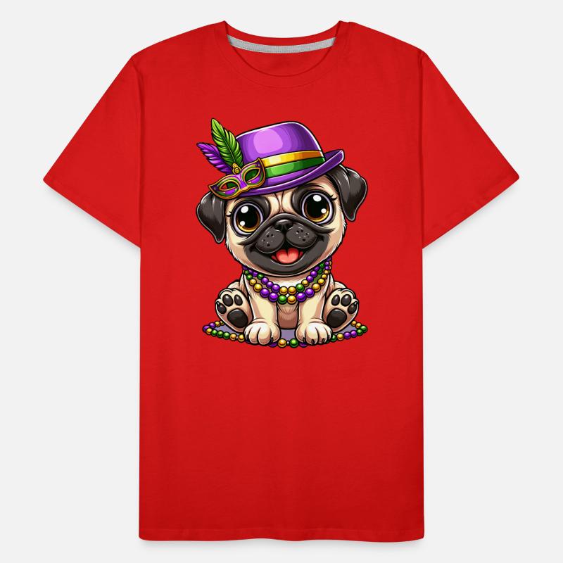 Mardi Gras Comic Mops Männer Premium Bio T-Shirt