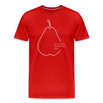 Poire sagesse blanche - T-shirt bio Premium Homme - rouge - Devant - Damien (186cm)