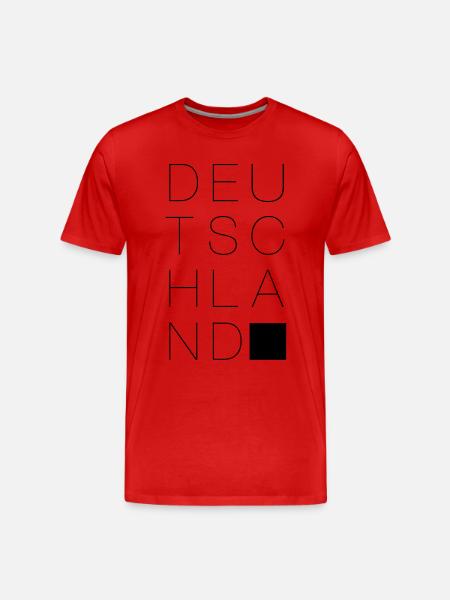 Deutschland - Männer Premium Bio T-Shirt - Rot