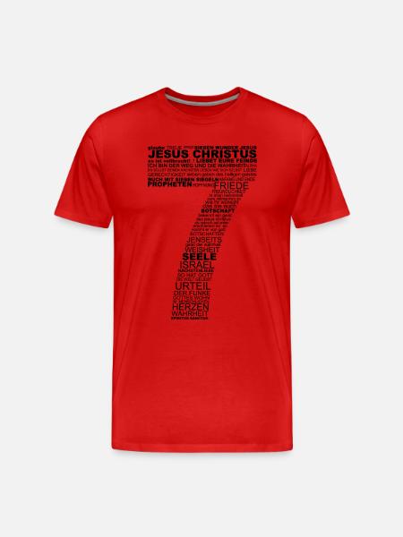Zahl Gottes - Männer Premium Bio T-Shirt - Rot