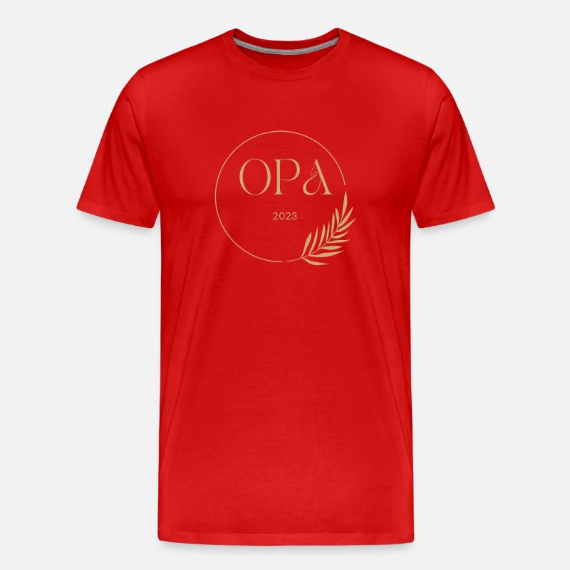 Opa 2023 - Männer Premium Bio T-Shirt - Rot