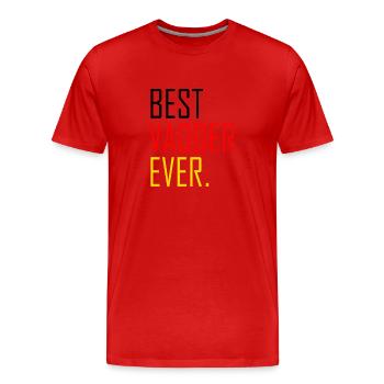 Best Vadder Ever Vater Papa Vati - Männer Premium Bio T-Shirt - Rot - Vorne - Damien (186cm)