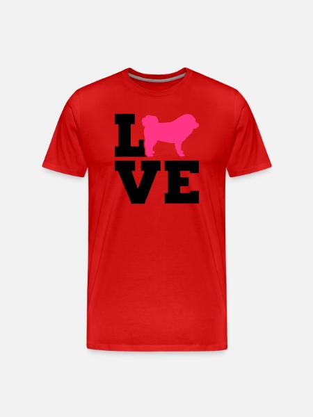 Tibetan Mastiff - Men's Premium Organic T-Shirt - red