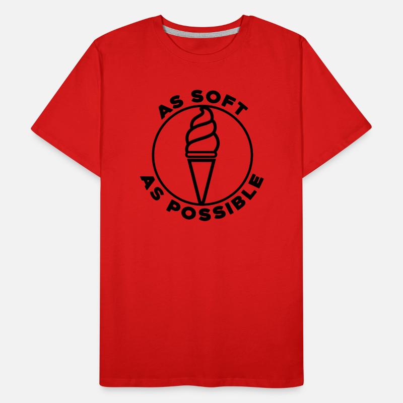 soft ice cream in the waffle with a sweet tooth nice ice soft Men's Premium Organic T-Shirt