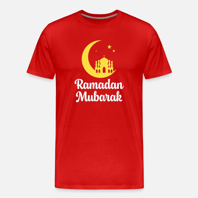 Ramadan Murbarak - Männer Premium Bio T-Shirt - Rot