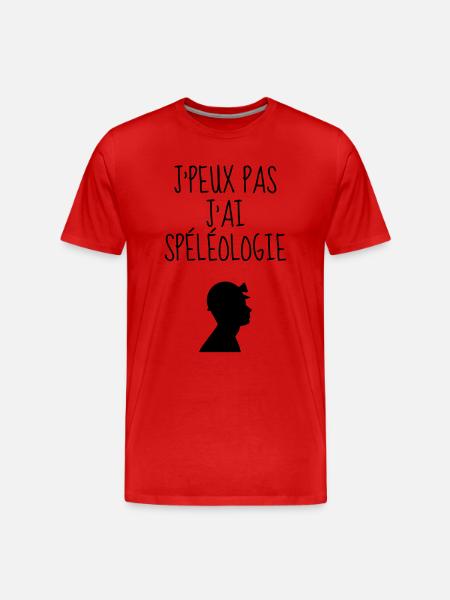 Caver Speleology Speläologie Spéléo Spéléologue - Men's Premium Organic T-Shirt - red