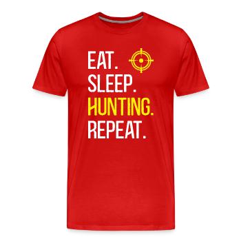 Jagd Jagdbekleidung Jäger Jägerin Hunter Hunting - Männer Premium Bio T-Shirt - Rot - Vorne - Damien (186cm)