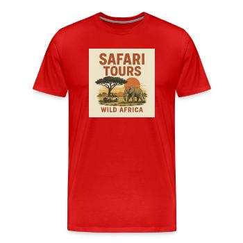 Adventurous safari tour in the heart of Africa – Vin - Men's Premium Organic T-Shirt - red - Front - Damien (186cm)