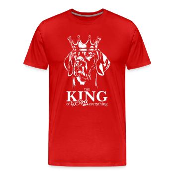 Weimaraner King Hundespruch Hunde Wilsigns - Männer Premium Bio T-Shirt - Rot - Vorne - Damien (186cm)