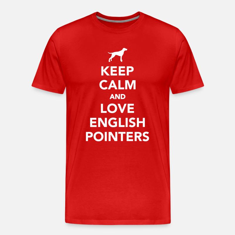 English Pointer - Männer Premium Bio T-Shirt - Rot