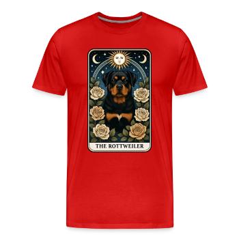 Rottweiler - Männer Premium Bio T-Shirt - Rot - Vorne - Damien (186cm)