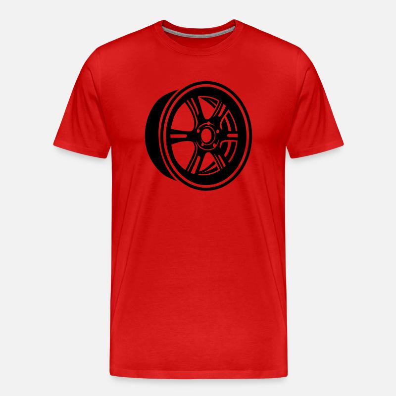 Felge - Männer Premium Bio T-Shirt - Rot