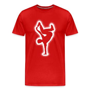 Breakdance Dance Breakdancer Kids Breakdancer - Men's Premium Organic T-Shirt - red - Front - Damien (186cm)