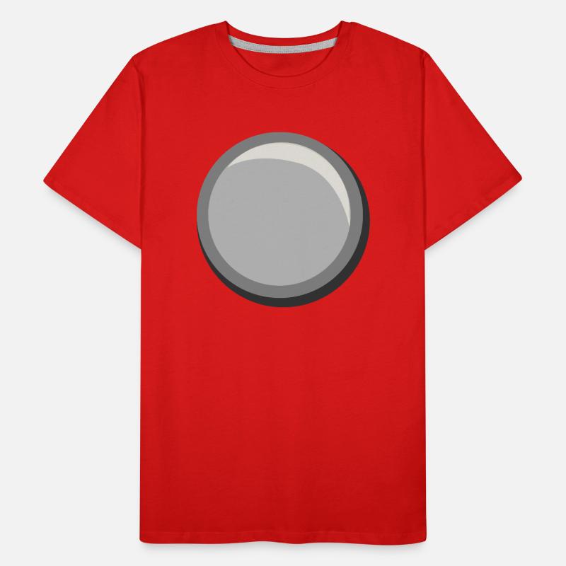 Silver Button Circle Sticker Template Men's Premium Organic T-Shirt