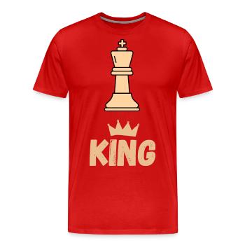 Schach Spruch Geschenk Schachmatt Queens Gambit - Männer Premium Bio T-Shirt - Rot - Vorne - Damien (186cm)