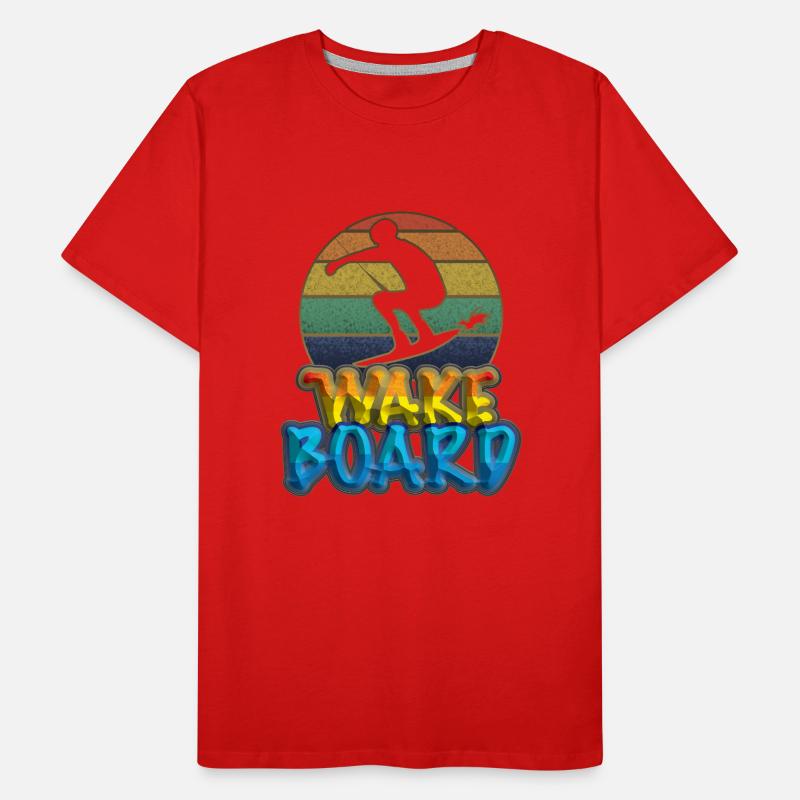 Wakeboard, Wakeboarder Männer Premium Bio T-Shirt