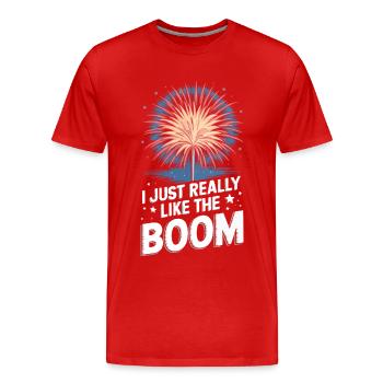 Pyrotechniker Feuerwerk Pyrotechnik - Männer Premium Bio T-Shirt - Rot - Vorne - Damien (186cm)
