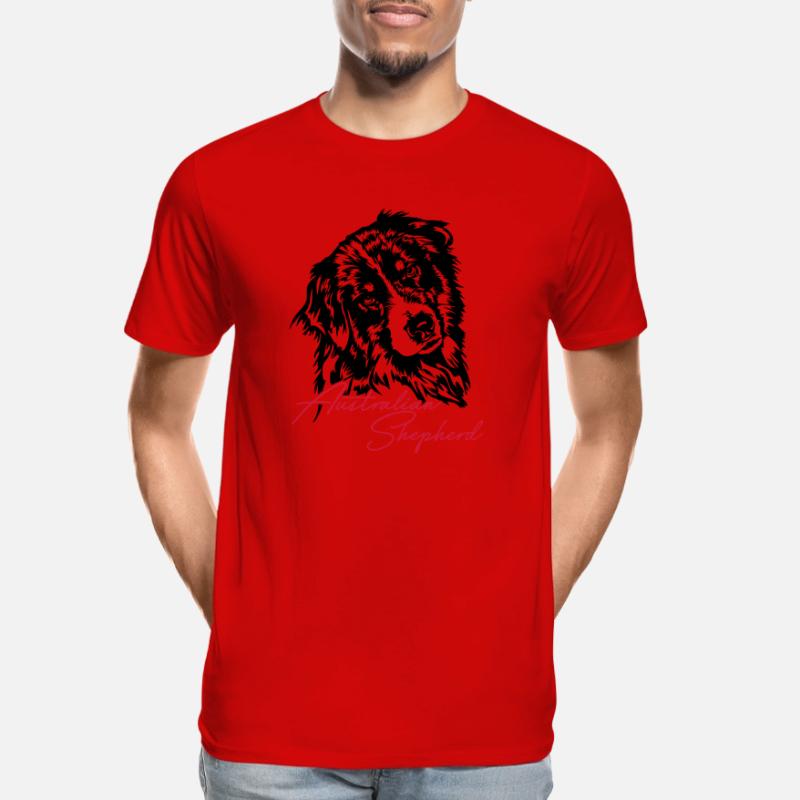 Australian Shepherd Aussie Hunde Hund Wilsigns Männer Premium Bio T-Shirt