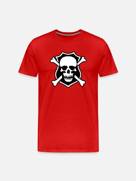 skull_032013_b_2c - Men's Premium Organic T-Shirt - red