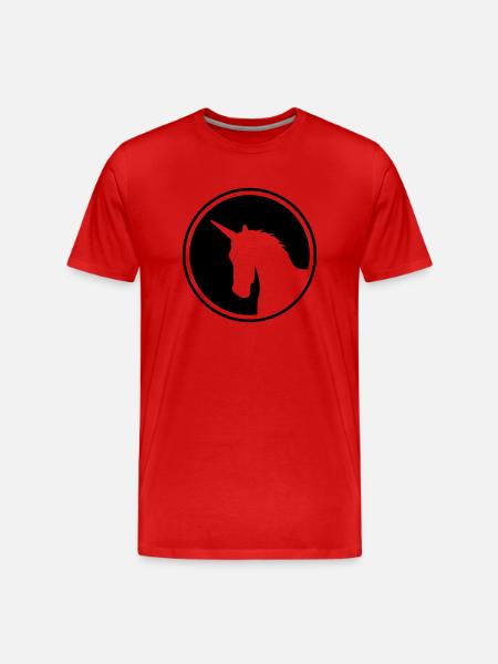 Einhorn - Männer Premium Bio T-Shirt - Rot
