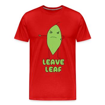 Leave Leaf - Männer Premium Bio T-Shirt - Rot - Vorne - Damien (186cm)