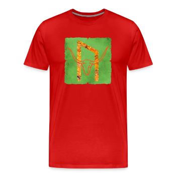 rune uruz e 266 - T-shirt bio Premium Homme - rouge - Devant - Damien (186cm)