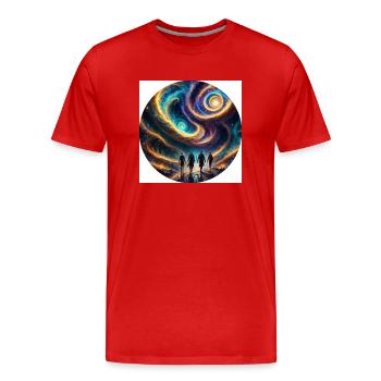 futur - T-shirt bio Premium Homme - rouge - Devant - Damien (186cm)