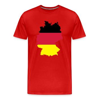Allemagne - T-shirt bio Premium Homme - rouge - Devant - Damien (186cm)