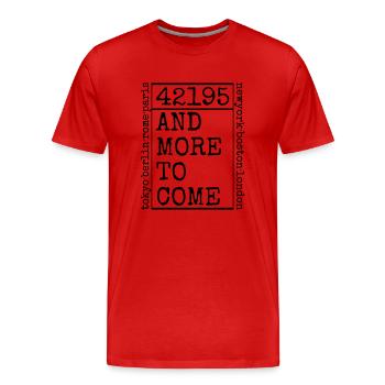 marathon - T-shirt bio Premium Homme - rouge - Devant - Damien (186cm)