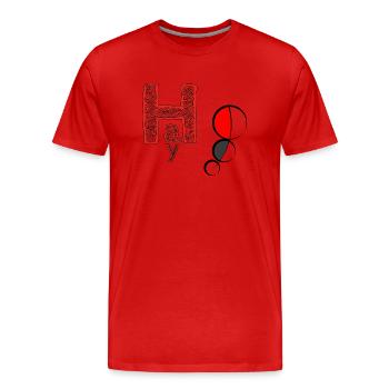 coole - Männer Premium Bio T-Shirt - Rot - Vorne - Damien (186cm)